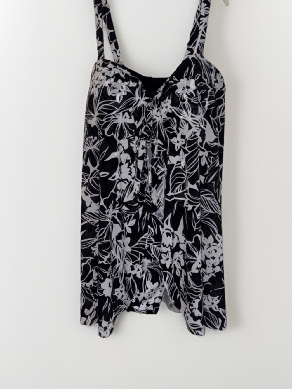 NWOT Kim Gravel One Piece SwimsuitS For All Floral Fly Away Mesh Attached Cover